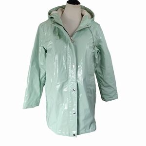 ASOS PARTIALLY SHERPA LINED RAIN COAT WITH HOOD SIZE 12 NWOT